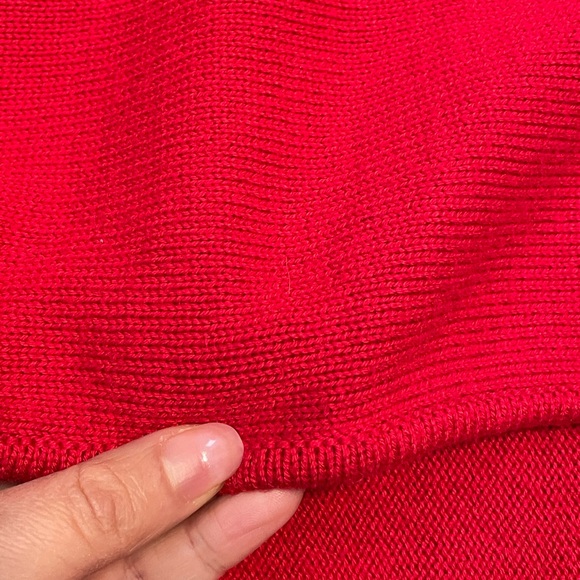 Michael Kors Red Sweater with Gold Zippers - Picture 3 of 8
